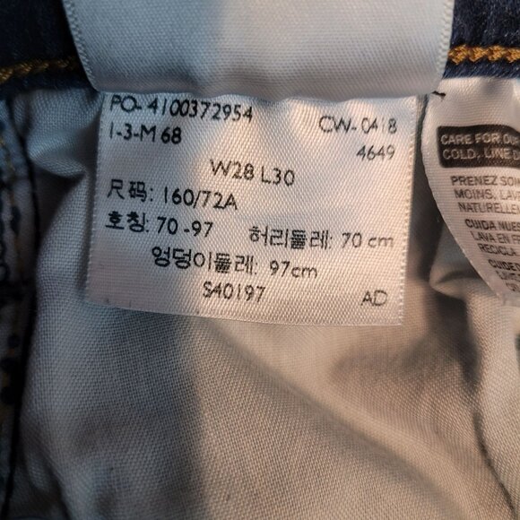 Levi's Jeans Size 28 Mile High Super Skinny Stretch Dark Wash Denim Western - Picture 6 of 11